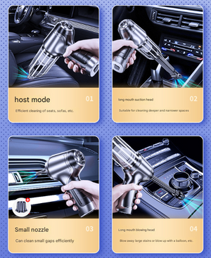 Cordless Handheld Vacuum Cleaner 3-in-1 | 12000Pa Suction & Air Duster Blower | Black & Grey