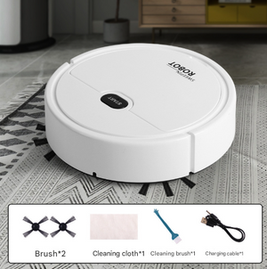 Smart Robot Vacuum Cleaner 3-in-1 | Sweeping, Mopping & Suction for Hard Floors & Pet Hair | White