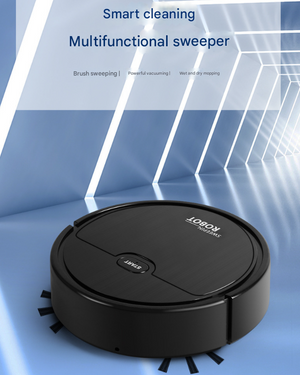 Smart Robot Vacuum Cleaner 3-in-1 | Sweeping, Mopping & Suction for Hard Floors & Pet Hair | Black