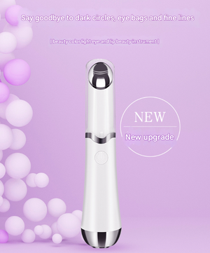 Sonic Eye & Lip Massager | Red & Blue Light Therapy | Heated Vibrating Wand for Puffiness & Wrinkles | Pink
