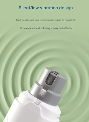 Pet Nail Grinder | Quiet Electric with LED Light | 2-Speed USB-C Rechargeable | White