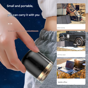 Mini Electric Shaver for Men | Portable USB Fast-Charge | Washable Head & Nose Trimmer | Black