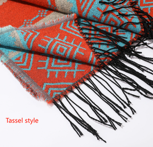 Boho Fringe Shawl Cloak | Grey Coffee | 160x135cm | Inner Mongolia Double-Sided Scarf