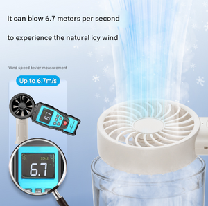 Mini USB Fan | Portable & Rechargeable | Quiet Cooling | Travel & Desk Use | White