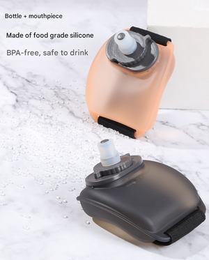 Wearable Hydration Flask 2PC | Ergonomic Hands-Free Wrist Water Bottle for Running & Sports | Transparent