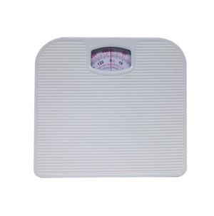 Mechanical Bathroom Scale | Classic Analog | Battery-Free | Non-Slip Platform | White