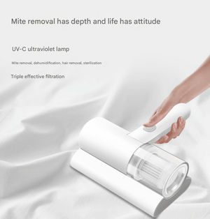 Cordless UV-C Dust Mite Vacuum | Lightweight Handheld Mattress & Upholstery Cleaner | 3.7V