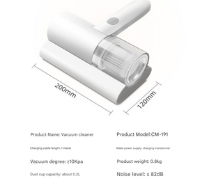 Cordless UV-C Dust Mite Vacuum | Lightweight Handheld Mattress & Upholstery Cleaner | 7.4V