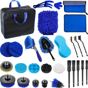 Ultimate Car Detailing Kit 29PC | Drill Brush & Polishing Pad Set | Interior, Wheels & Exterior