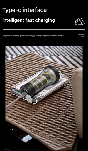 LED Camping Lantern | Vintage Lighthouse Design | 5 Modes | Rechargeable with Tripod