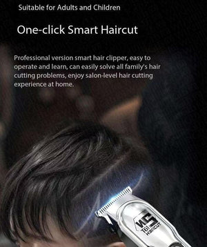 Professional Cordless Hair Clippers | USB Rechargeable | LED Display | Silver