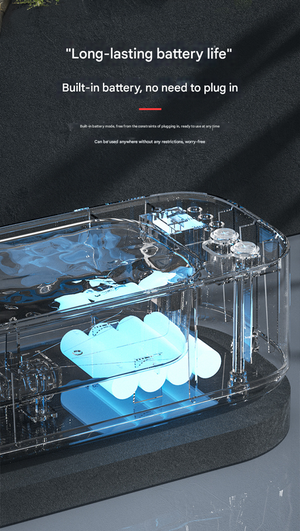 Portable Ultrasonic Cleaner | 45kHz Professional High-Frequency Cleaning Machine | Jewellery, Glasses & Makeup Brushes | Silver