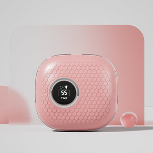 Ultrasonic Contact Lens Cleaner | Portable Automatic Electric Cleaning Case with LED Makeup Mirror | USB Rechargeable | Pink