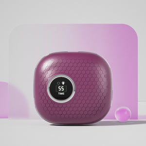 Ultrasonic Contact Lens Cleaner | Portable Automatic Electric Cleaning Case with LED Makeup Mirror | USB Rechargeable | Purple