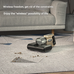 UV Sterilisation Vacuum Cleaner | High-Power Wireless Mite Removal | Deep Cleaning for Home | Khaki