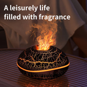 USB Aromatherapy Diffuser | Mini Flame Projection Humidifier | Portable for Home & Car | Crack Colour
