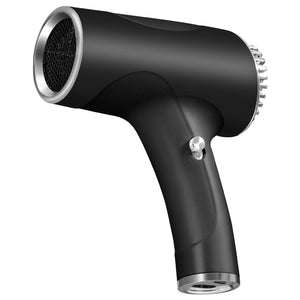 Cordless Hair Dryer | Ultra-Lightweight Ionic | USB Rechargeable | Cool Air Mode | Black Finish