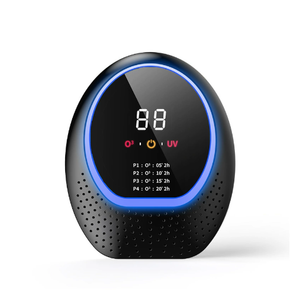 Rechargeable Ozone & UV-C Air Purifier | Portable Odour Eliminator with Remote | Black Finish