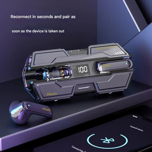 TWS Gaming Earbuds | Bluetooth 5.3 | Low Latency | Hi-Fi Surround Sound | LED Display | Black