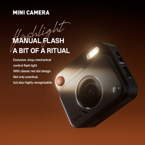Mini Retro Keychain Camera | 48MP Photos | 1080P HD Video | Built-in Filters & Flash | Khaki Brown