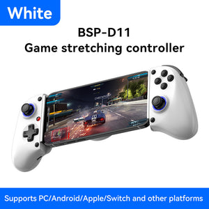 Telescopic Gaming Controller | Multi-Platform | Hall Triggers & 3D Joysticks | Macro Programming | White