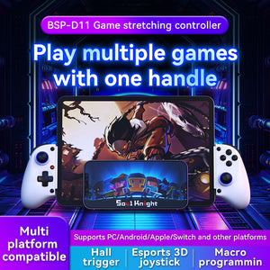 Telescopic Gaming Controller | Multi-Platform | Hall Triggers & 3D Joysticks | Macro Programming | White