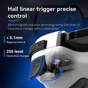 Telescopic Gaming Controller | Multi-Platform | Hall Triggers & 3D Joysticks | Macro Programming | White