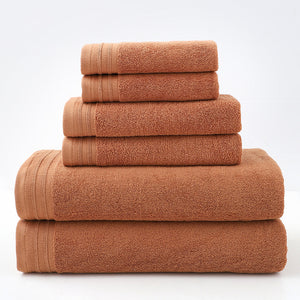 Luxury Combed Cotton Towel Set | Highly Absorbent & Durable | Bath, Hand & Face | Caramel