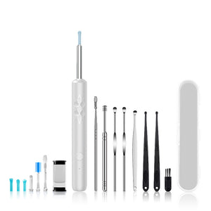 Smart Visual Ear Cleaner with Camera | Gentle Silicone Tips | USB-C Rechargeable Otoscope | White Premium Edition