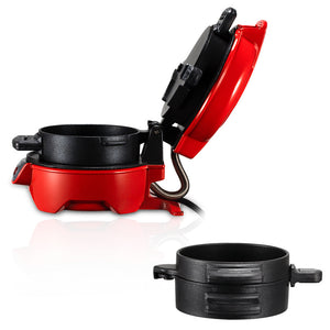 Sandwich & Burger Maker | Quick Multi-Layer Cooker with Egg Plate | Red
