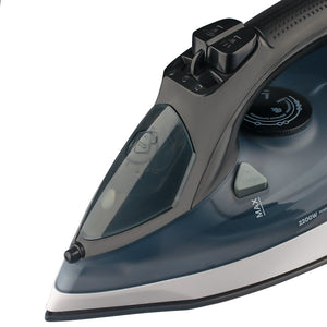 Electric Steam Iron 2200W | Ceramic Soleplate | Vertical Steam Function | Blue