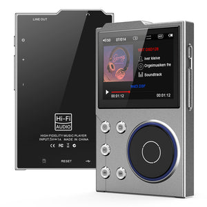 Hi-Res Digital Audio Player | DSD & Dual DAC | Bluetooth 5.0 | Expandable Storage | Grey 16GB + 16GB