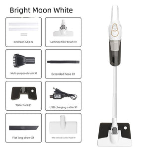 Cordless Vacuum Cleaner 2-in-1 | Handheld & Stick | Detachable Water Tank & Dust Mite Remover | White