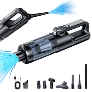 Cordless Handheld Vacuum & Blower | Brushless Motor | Digital Display | Black & Grey