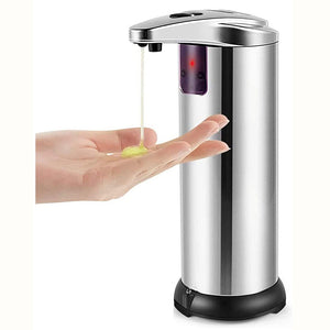 Touchless Automatic Soap Dispenser | Stainless Steel | Adjustable Volume Infrared Sensor | Kitchen & Bathroom | Silver