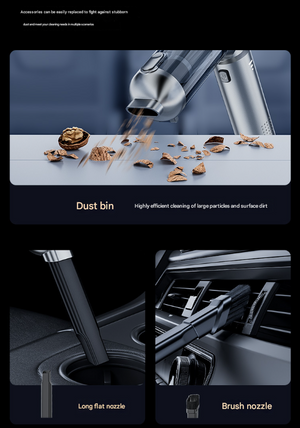 Cordless Vacuum Cleaner 4-in-1 | Handheld | 16KPa Suction | Brushless Motor, Blower & Air Pump | Silver & Purple