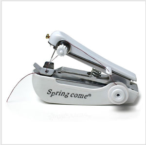 Mini Handheld Sewing Machine 2PC | Portable Manual Stitching Tool | Quick Fabric Repairs | White
