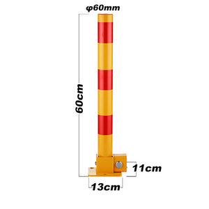 Fold Down Parking Lock | Red | Vehicle Security Barrier with Bollard Locker