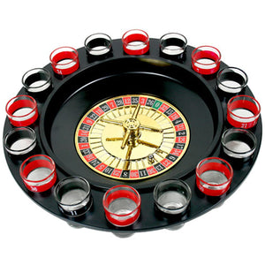 Wine Game | Shot Drinking Roulette Set with Casino Spin Glass Shot Party Bar Game