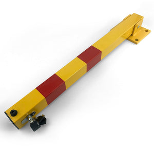 Square Fold Down Parking Post | Heavy Duty Security Barrier | 3 Keys Included