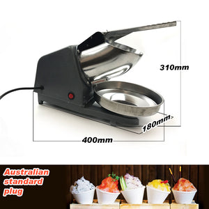 Electric Ice Crusher Machine | Ice Shaver Snow Cone Maker | Home & Commercial | AU Plug