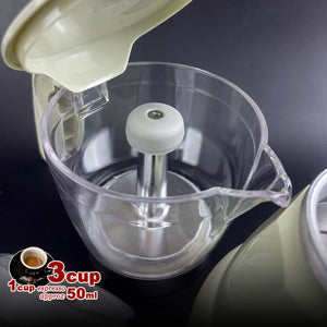 Latest Styles Electric Aluminum Espresso Moka Coffee Maker | 3 Cups | Italian Classic | Cream Finish