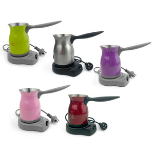 Green Electric Turkish Greek Arabic Coffee Maker Pot | Automatic Sensor | Anti-Overflow