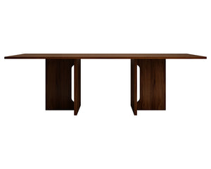 Dining Table | Walnut Melamine Finish | 8 Seater | Large Rectangular Dining Room Table