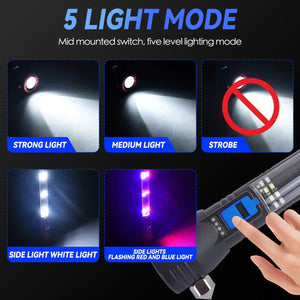 Brillar 150 Lumen Solar Power USB Rechargeable Multifunction Trekking Torch