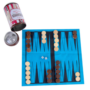 Backgammon in a Can | Travel Board Game