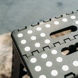 Stool | Portable Plastic Foldable Chair | Outdoor Bathroom Kitchen | Adult | Kids | Black