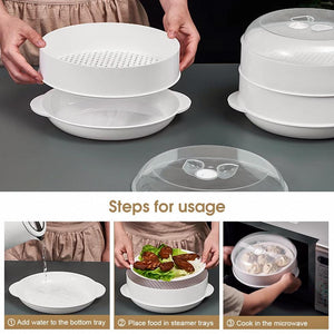 2-Tier Microwave Steamer | Multi-Function Cooking