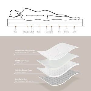 6cm Memory Foam Mattress Topper | Bamboo Cover | King Size