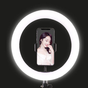 LED Studio Ring Light | 20cm | Stand & Phone Holder | Professional Makeup & Video Lighting
